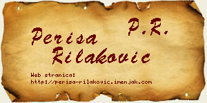 Periša Rilaković vizit kartica